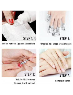 400 Piezas Envolturas de Aluminio Rvetol para Esmalte 2