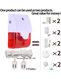 Detector de Fugas de Agua Tuehakny Doble Sonda 5m 120dB 2