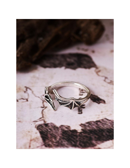 Anillo Ajustable Alas de Dragón Haquil Joyería Unisex