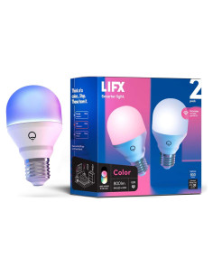 Bombilla LED Inteligente LIFX Color A19 800 lúmenes 2-Pack