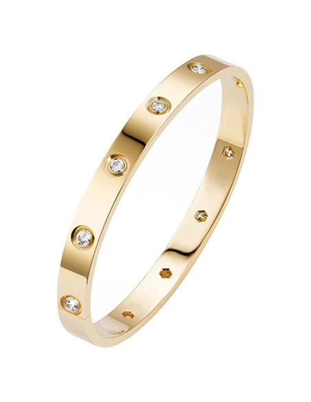 Pulsera de Amor y Amistad Oro 18K con Piedras CZ Pulsera de Amor y Amistad Oro 18K con Piedras CZ