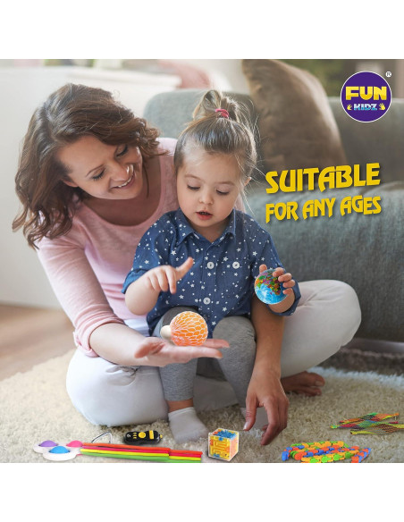 Paquete de Juguetes Antiestrés FunKidz para Niños 3 a 12 Años