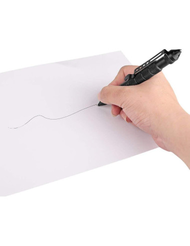 Bolígrafo Táctico KEPEAK con Rompevidrios y 6 Recargas