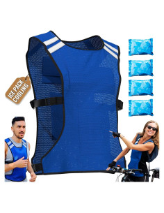 Chaleco Refrigerante New Home Innovations S-XXL 8 Paquetes Hielo
