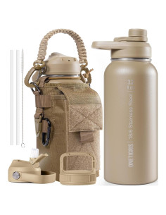 Botella de Agua Aislada OneTigris 0.91L con 3 Tapas