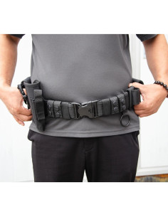 Cinturón Táctico Modular ZGJINLONG 10 en 1 Nylon Negro 2