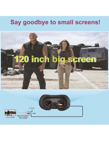 Gafas de Video Bigeyes H3 HD720p con HDMI y Batería