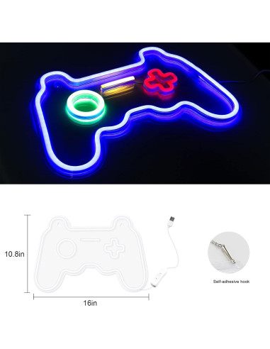 Cartel de Neón LED Evertine Controlador PS5 27.9x40.6cm