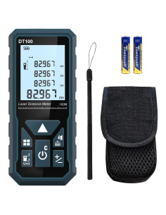 Medidor Láser HANMATEK DT100 99.97m Pantalla LCD Retroiluminada