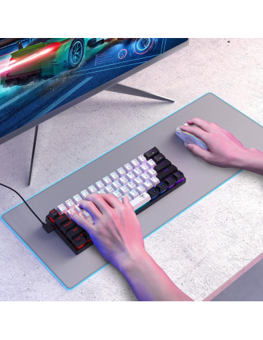 Teclado Mecánico Gaming CACKBIRD 60% Ergonómico USB LED