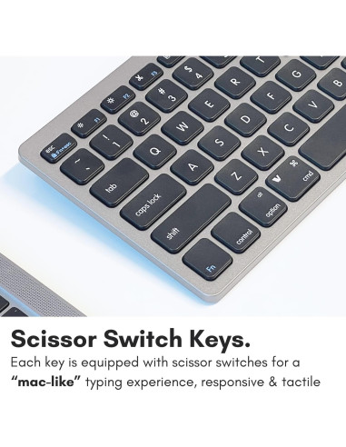 Teclado USB Macally SLIMKEYCSG Compacto 78 Teclas Gris