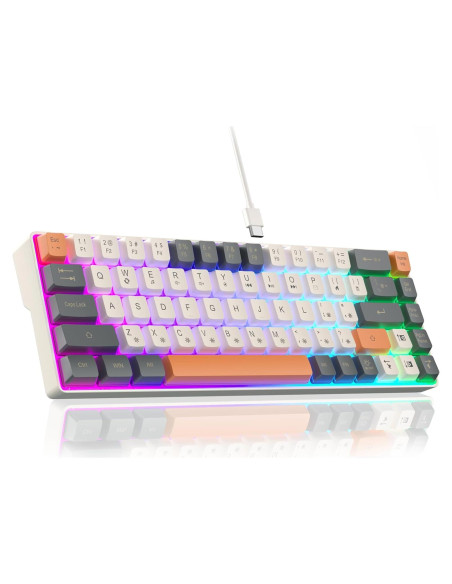 Teclado Gaming SOLAKAKA SK968 Compacto RGB USB-C 68 Teclas Teclado Gaming SOLAKAKA SK968 Compacto RGB USB-C 68 Teclas
