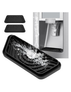 Bandeja de Goteo para Refrigerador Maerolre 2PCS Silicona Negra