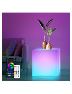 Lámpara de Piso Cubo LED RGB LOFTEK 30 cm Control APP
