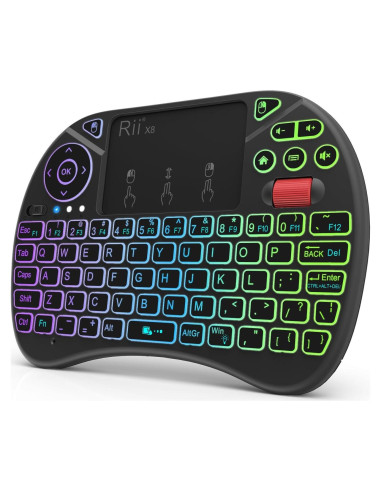 Teclado Inalámbrico Rii X8 con Touchpad y RGB