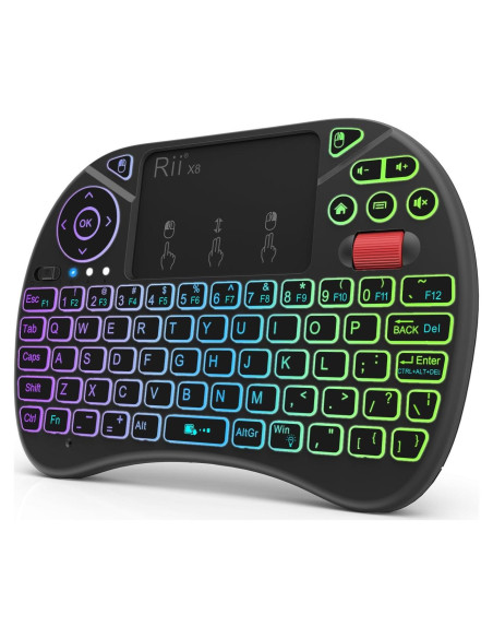 Teclado Inalámbrico Rii X8 con Touchpad y RGB