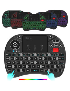Teclado Inalámbrico Rii X8 con Touchpad y RGB 2