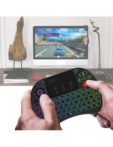 Teclado Inalámbrico Rii X8 con Touchpad y RGB