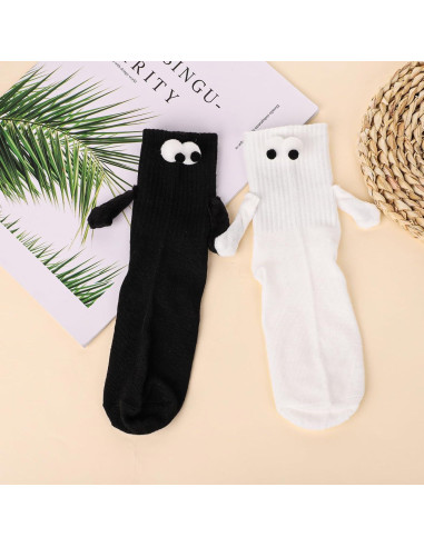 3 Pares de Calcetines de Amistad 3D con Manos Magnéticas