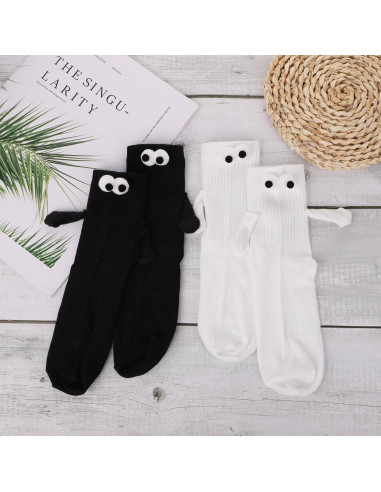 3 Pares de Calcetines de Amistad 3D con Manos Magnéticas