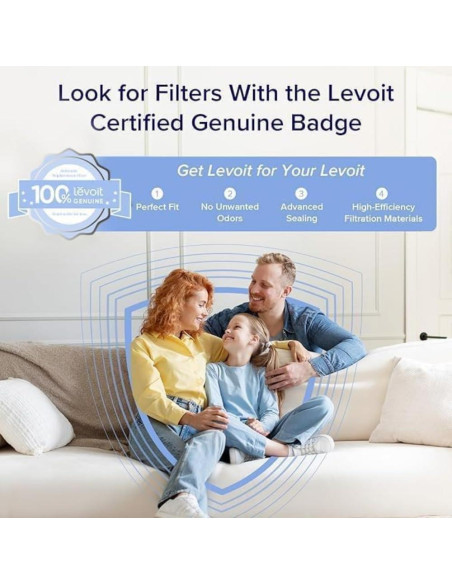 Filtro de aire LEVOIT Core 200S-P 3 en 1 para alergias