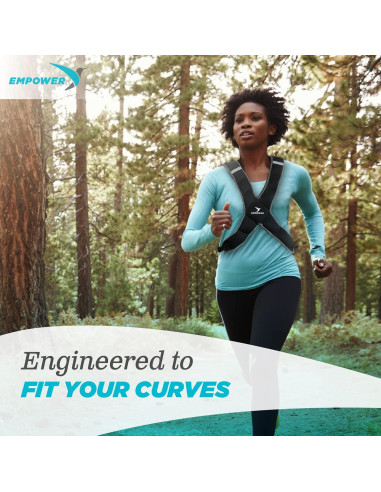 Chaleco con peso Empower para mujeres - 3,63 kg - Negro