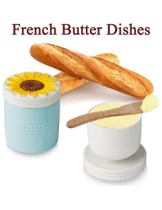 Crock de Mantequilla Cerámica Xinruicheng Girasol 190g 2