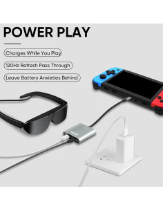 Adaptador USB-C a Gafas AR Oassuose 100W 8K 60Hz 2