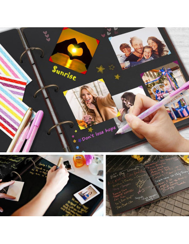 Esquinas de Foto Autoadhesivas ADVcer 5100 Piezas 6 Colores