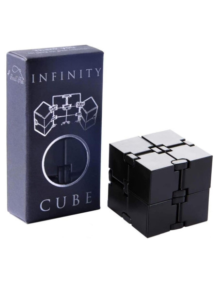 Cubo Infinito Antiestrés SMALL FISH 3.81 cm Negro
