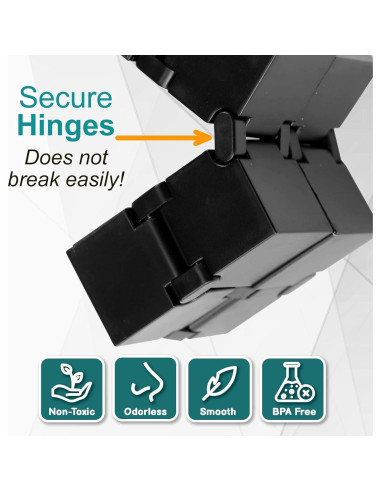 Cubo Infinito Antiestrés SMALL FISH 3.81 cm Negro