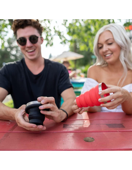 Vaso Plegable HYDAWAY 473 ml Silicona y Acero Inoxidable