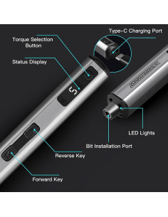 Destornillador Eléctrico AM ARROWMAX SES NANO 60 Puntas 2