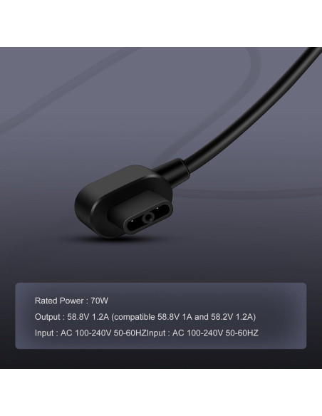 Cargador 58.8V 1.2A 70W para Ninebot S-Plus y Mini Plus
