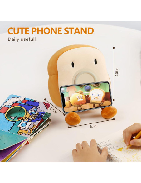 Reloj Despertador QANYI Tostada de Peluche con Luz Nocturna