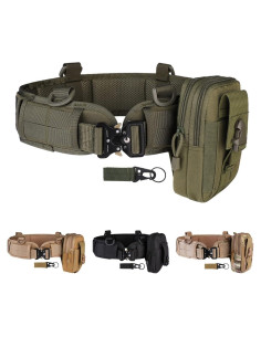 Cinturón Táctico Molle HLYQE Verde Militar Ajustable
