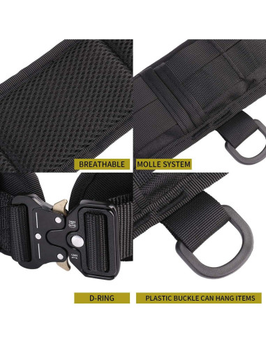 Cinturón Táctico Molle HLYQE Verde Militar Ajustable