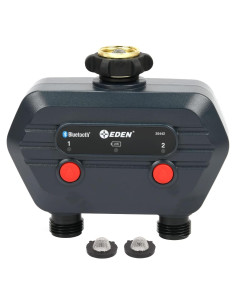 Temporizador de Agua Bluetooth Eden 93442 2 Zonas Riego Inteligente