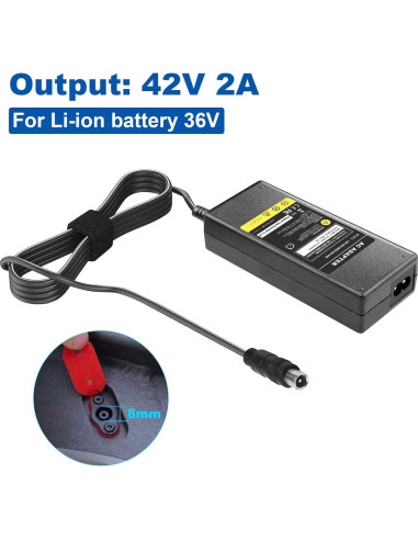 Cargador 42V 2A Segway Ninebot para scooters eléctricos