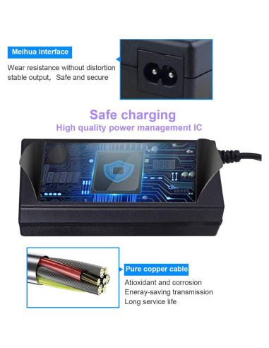 Cargador 42V 2A Segway Ninebot para scooters eléctricos