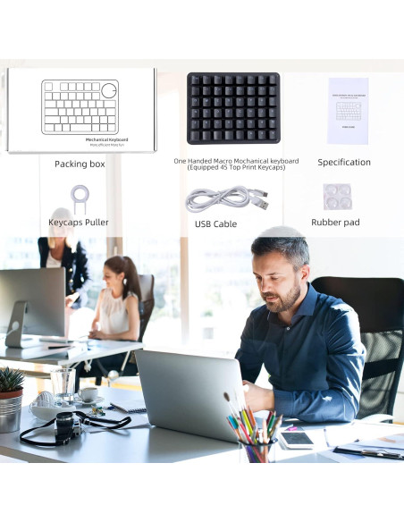 Teclado Mecánico Koolertron 48 Teclas RGB Programable Teclado Mecánico Koolertron 48 Teclas RGB Programable