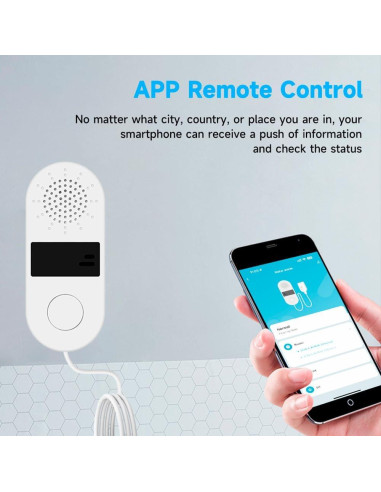 Detector de Fugas de Agua IHSENO WiFi 130dB con Alarma