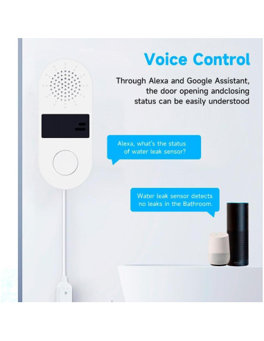 Detector de Fugas de Agua IHSENO WiFi 130dB con Alarma