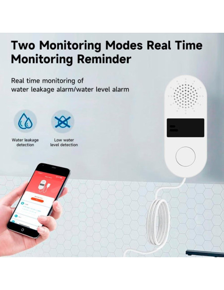 Detector de Fugas de Agua IHSENO WiFi 130dB con Alarma Detector de Fugas de Agua IHSENO WiFi 130dB con Alarma