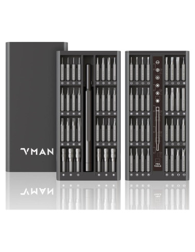 Juego de Destornilladores 63 en 1 VMAN Magnético Profesional