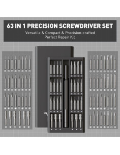 Juego de Destornilladores 63 en 1 VMAN Magnético Profesional 2