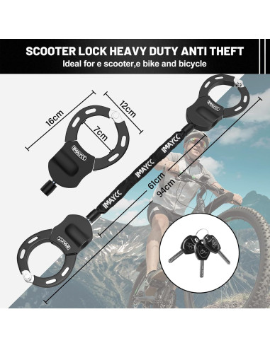 Candado Antirrobo IMAYCC para Scooter 94 cm Resistente