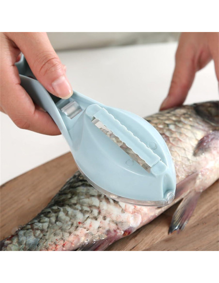 Escalador de Pescado EYAKEG 16 cm, Removedor de Escamas Rápido