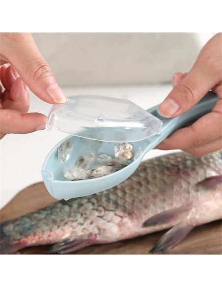 Escalador de Pescado EYAKEG 16 cm, Removedor de Escamas Rápido