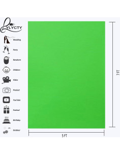 Tela de Fondo Verde 5x2.1m LYLYCTY para Fotografía 2
